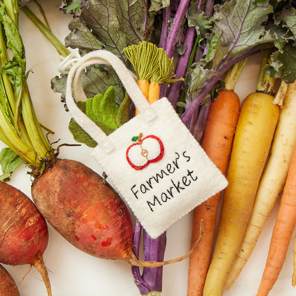 Ornement de sac fourre-tout de marché fermier
