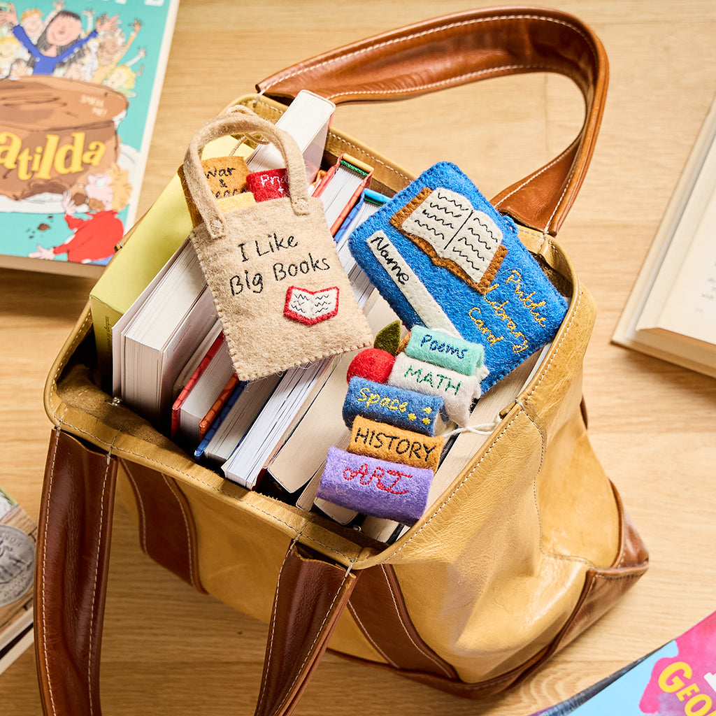 J'aime les gros livres : ornement de sac fourre-tout