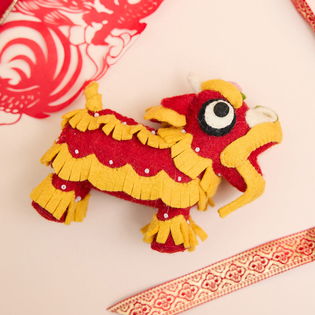 Ornement lion Nian Shou