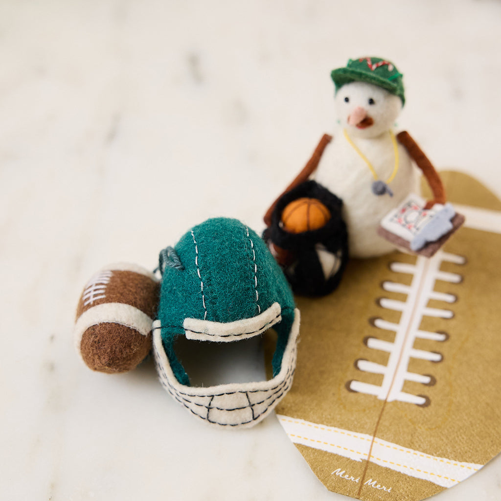 Bonhomme de neige entraîneur sportif (décoration)