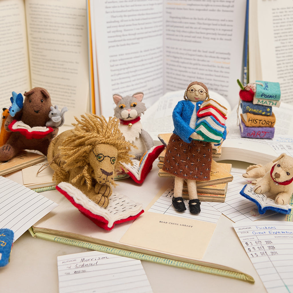 L'ornement lion de lecture