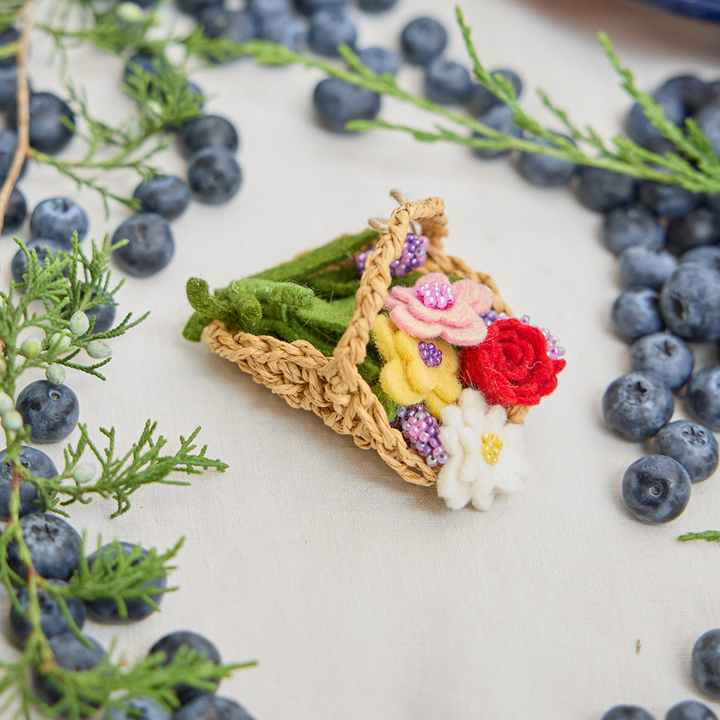 Ornement pour panier de fleurs de jardin