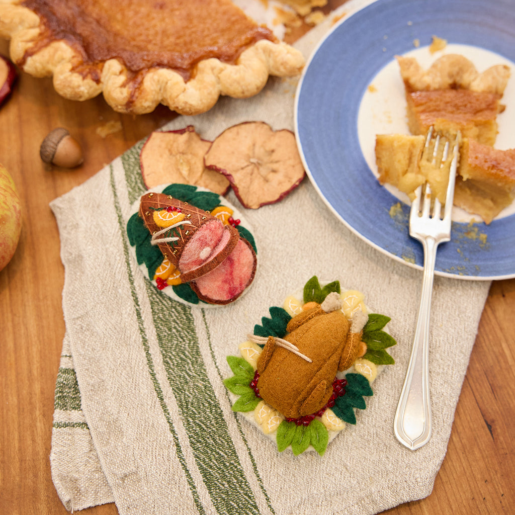 Ornement Assiette Dinde de Noël