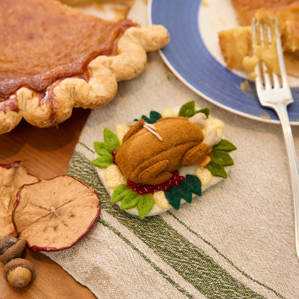 Ornement Assiette Dinde de Noël
