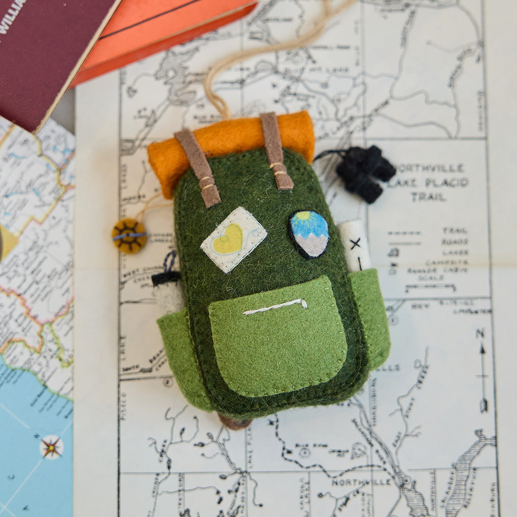 Ornement Sac à Dos J'aime le Camping