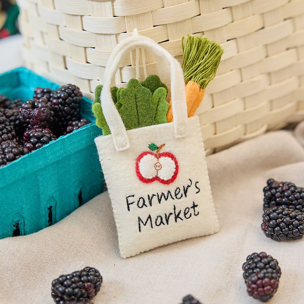 Ornement de sac fourre-tout de marché fermier