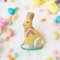 Ornement perlé lapin de Pâques en chocolat