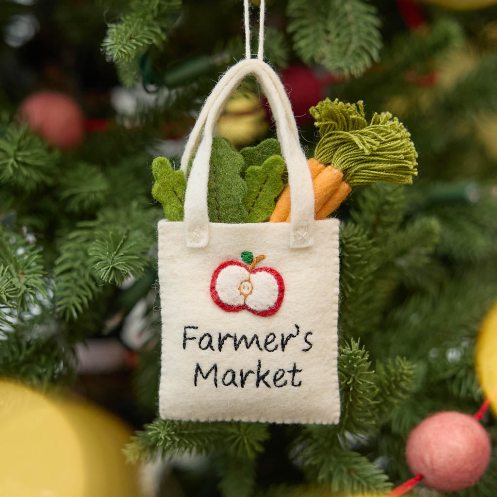 Ornement de sac fourre-tout de marché fermier