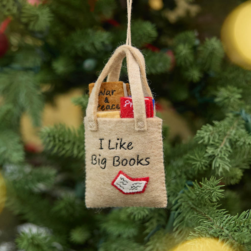J'aime les gros livres : ornement de sac fourre-tout