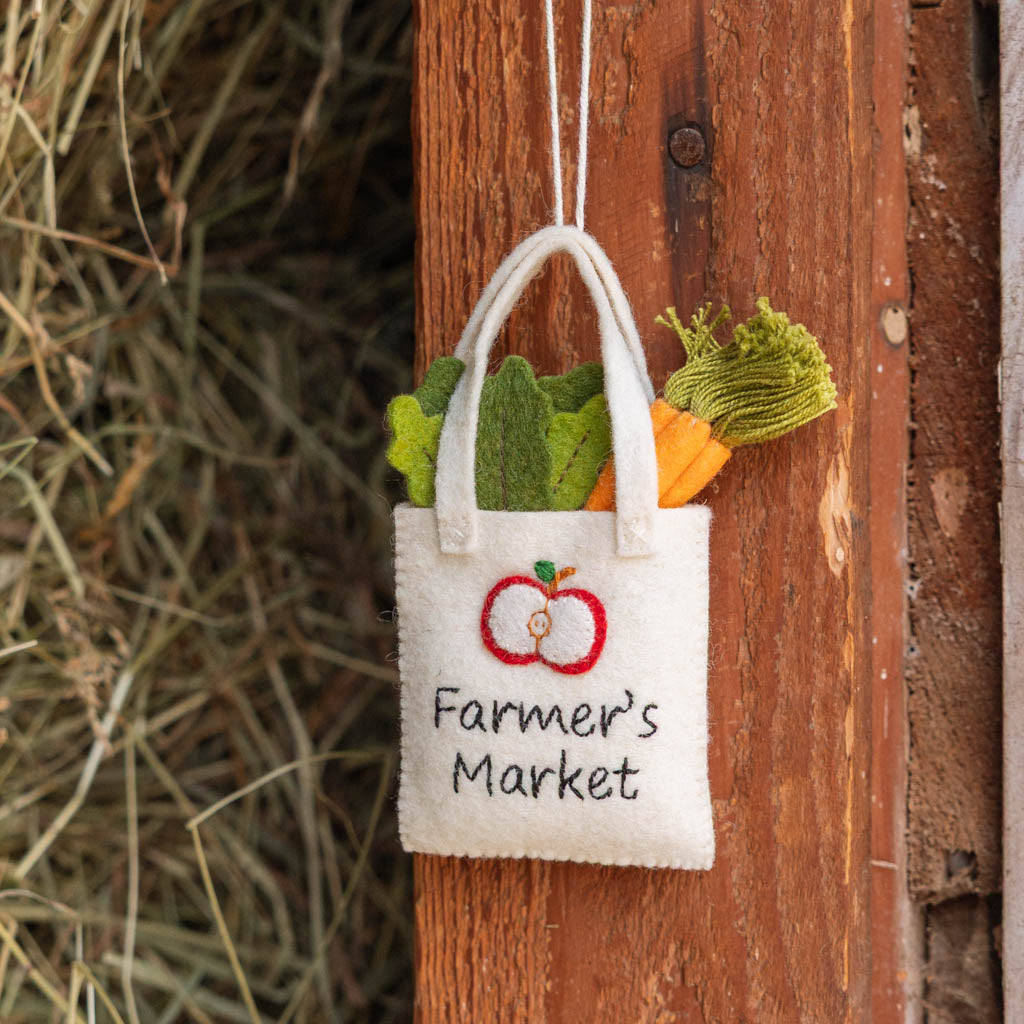 Ornement de sac fourre-tout de marché fermier