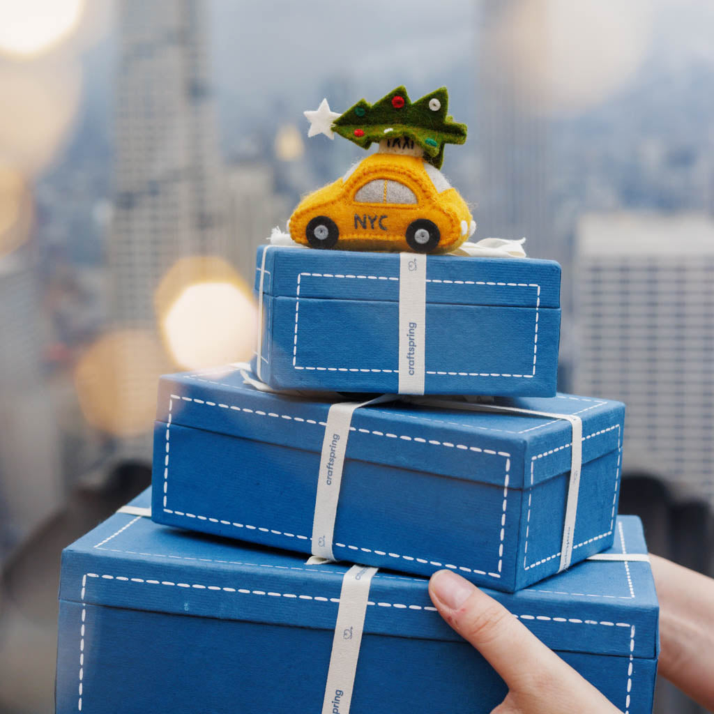 Décoration de taxi de Noël