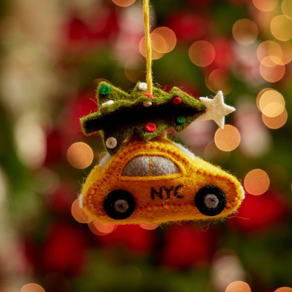 Décoration de taxi de Noël