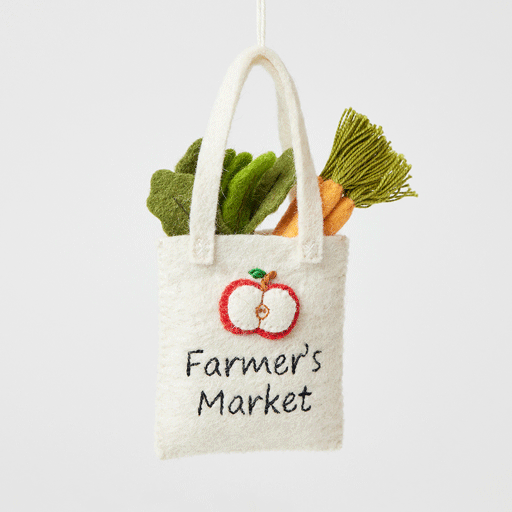 Ornement de sac fourre-tout de marché fermier