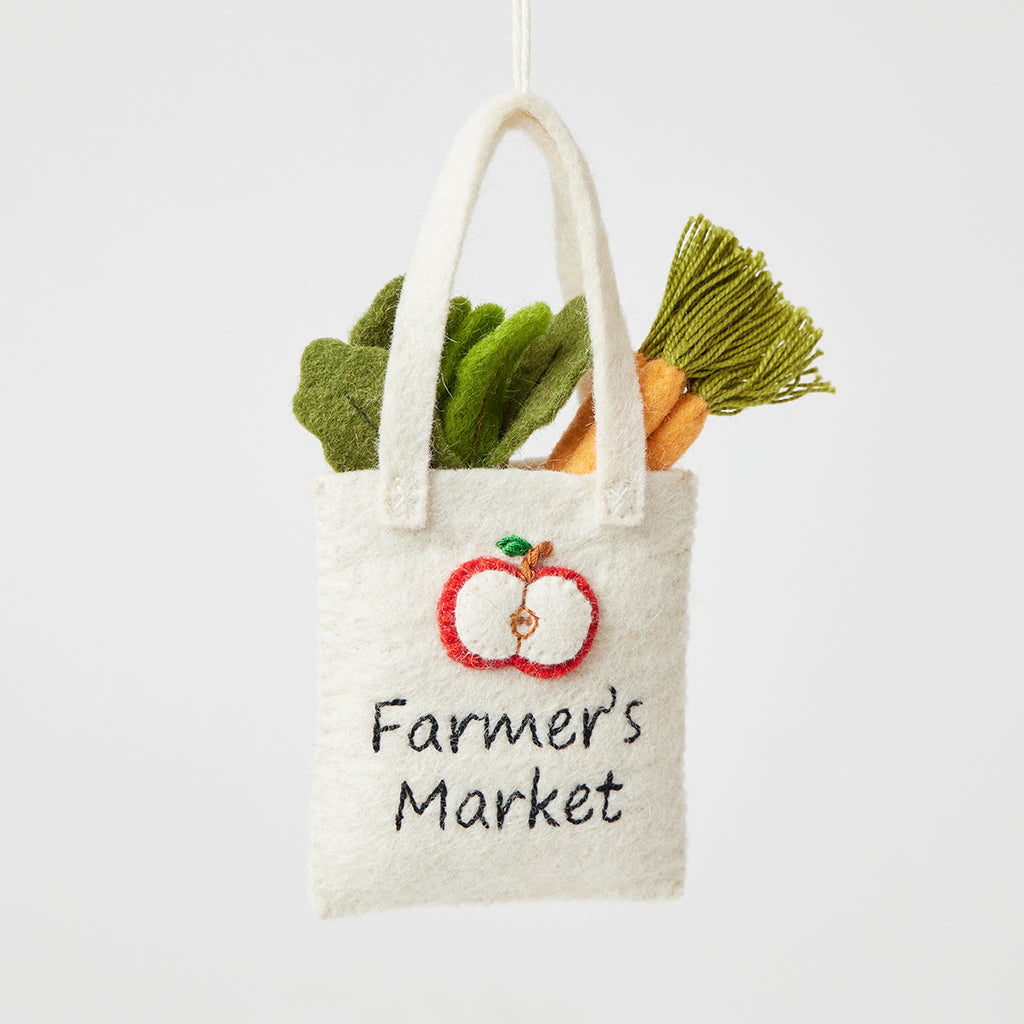 Ornement de sac fourre-tout de marché fermier