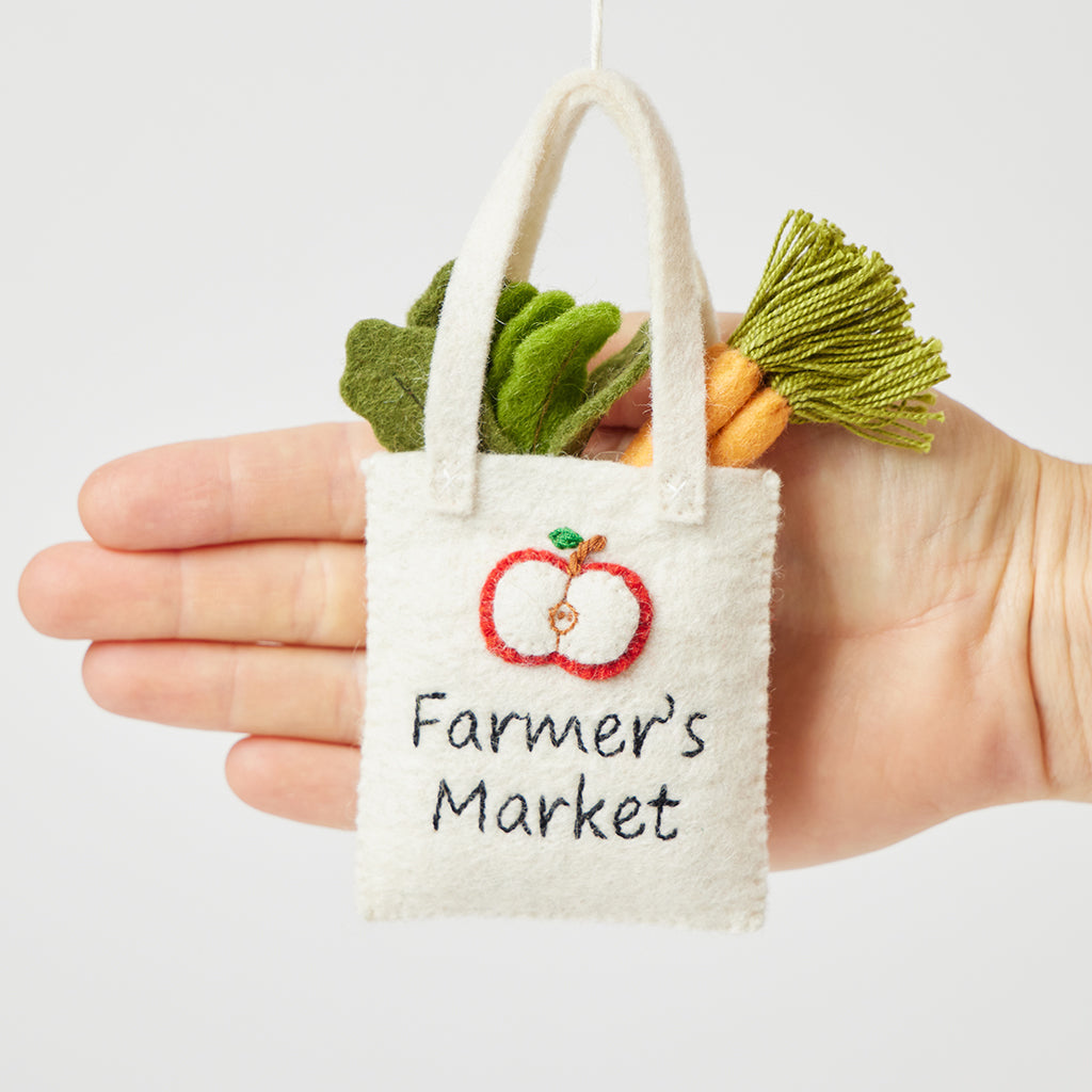 Ornement de sac fourre-tout de marché fermier