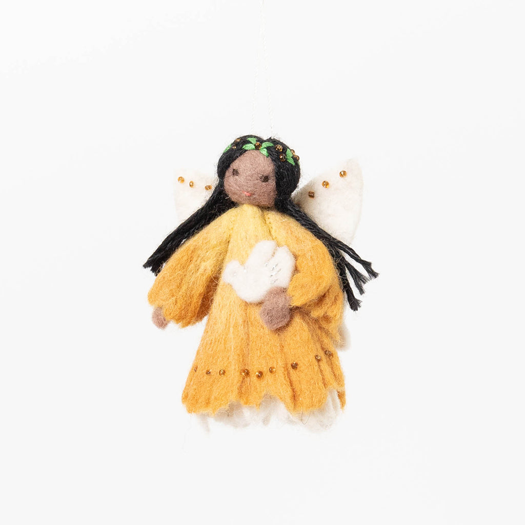 Petit ange colombe de la paix ornement