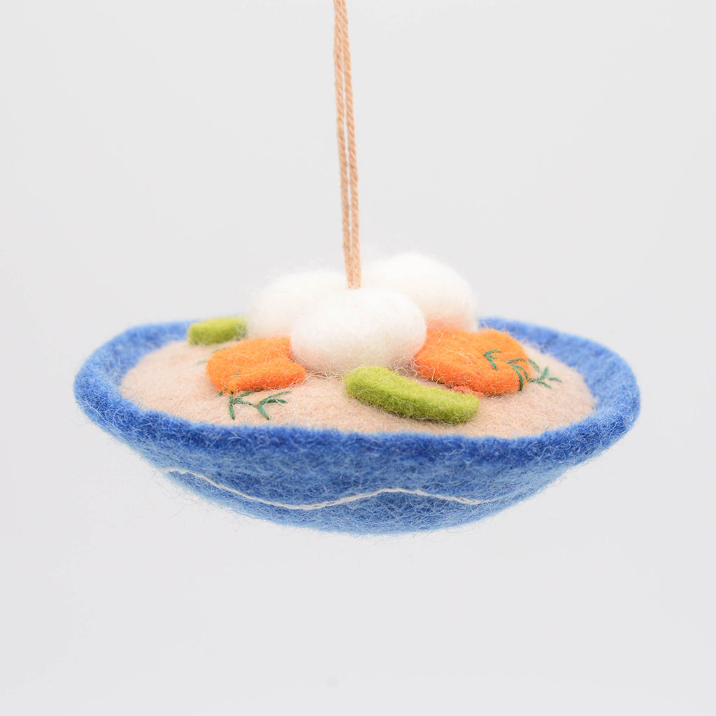 Ornement de bol à soupe en forme de boule