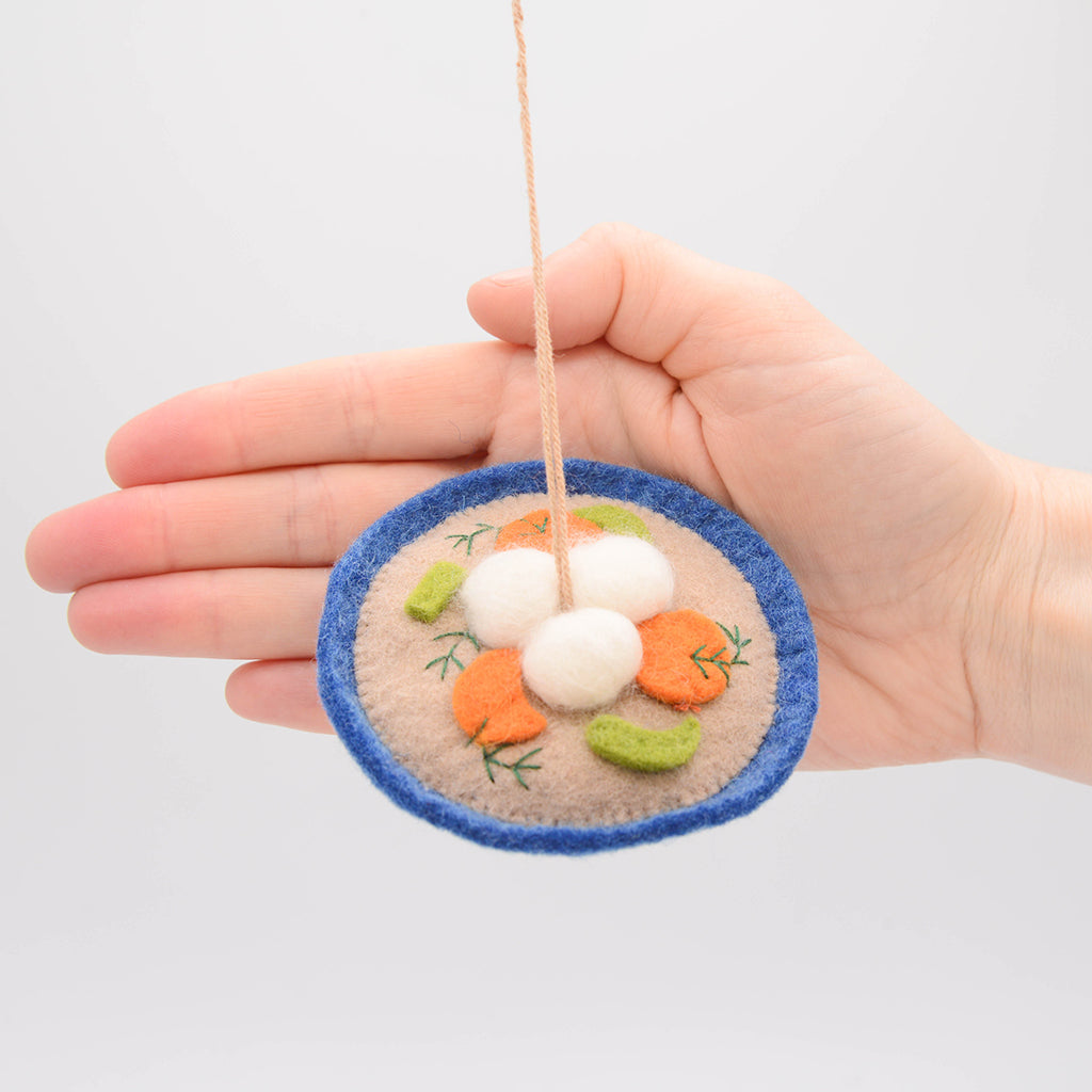 Ornement de bol à soupe en forme de boule