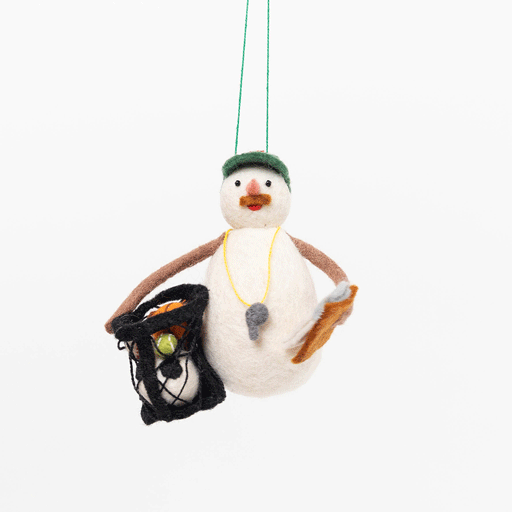 Bonhomme de neige entraîneur sportif (décoration)