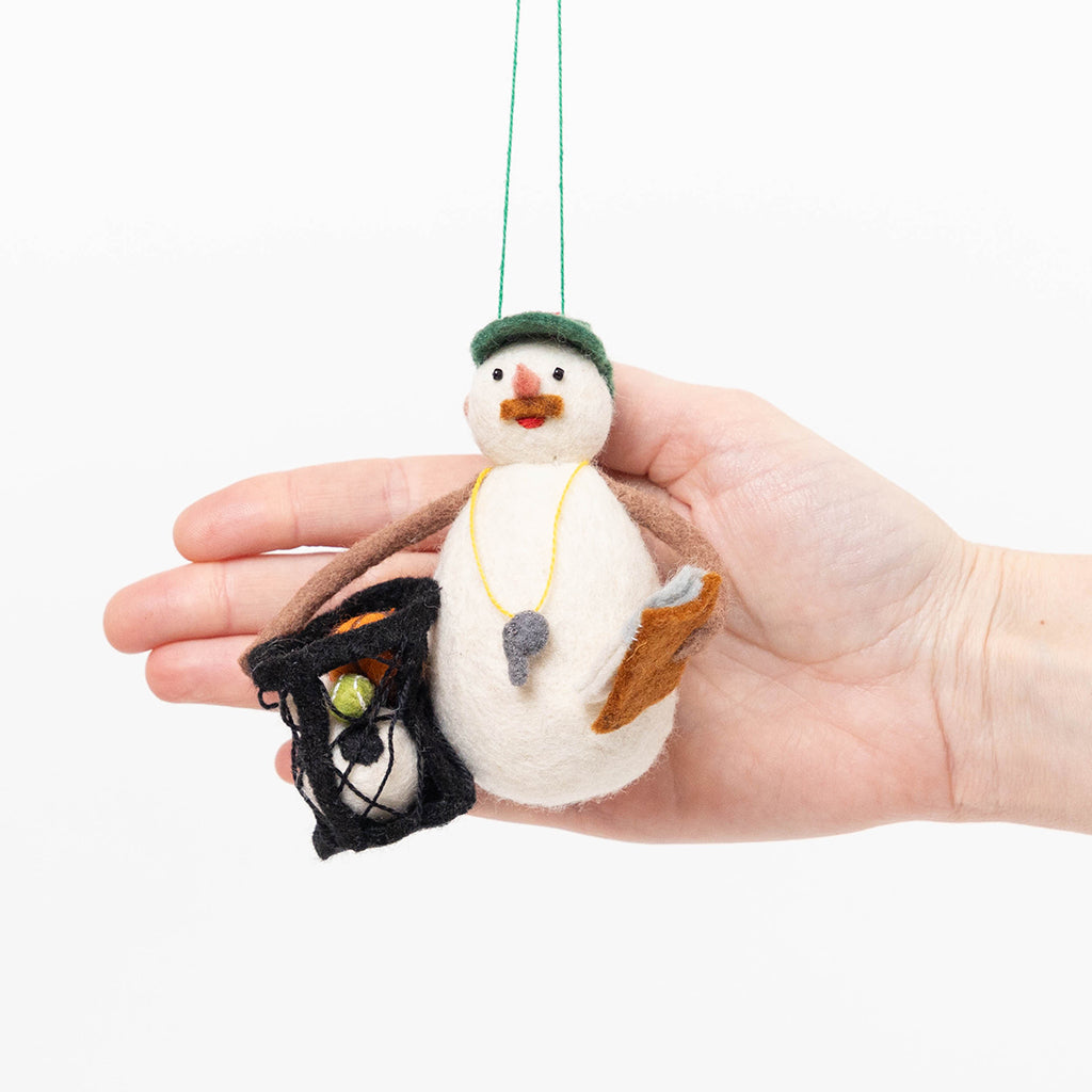 Bonhomme de neige entraîneur sportif (décoration)